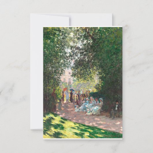 Carte De Remerciements Le Parc Monseau par Claude Monet (Devant)