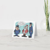 Carte De Remerciements Le Père Noël en difficulté (Devant)