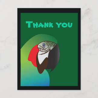 Carte De Remerciements le perroquet remercient yous