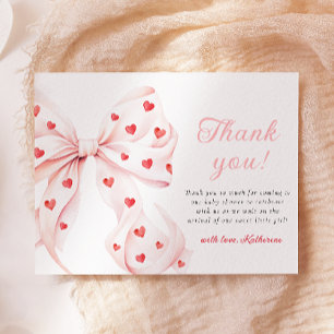 Carte De Remerciements Le petit Baby shower amoureux de Valentine