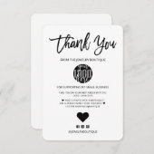 Carte De Remerciements Le Petit You (Devant / Derrière)