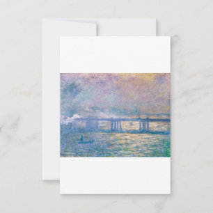 Carte De Remerciements Le Pont de Charing Cross par Claude Monet