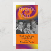 Carte De Remerciements le pourpre orange vous remercient (Devant / Derrière)