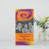 Carte De Remerciements le pourpre orange vous remercient (Debout devant)