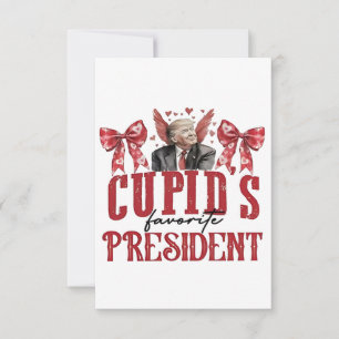 Carte De Remerciements Le président favori de Cupid, Valentine Trump