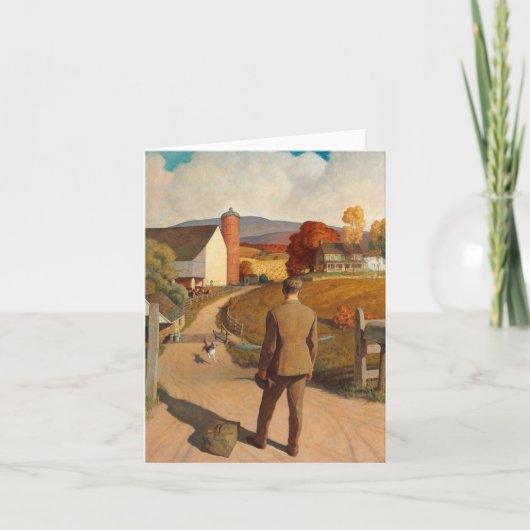 Carte De Remerciements Le retour à la maison de Newell Convers Wyeth (Devant)