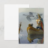 Carte De Remerciements "Le roi Arthur prend l'épée" par NC Wyeth (Devant / Derrière)