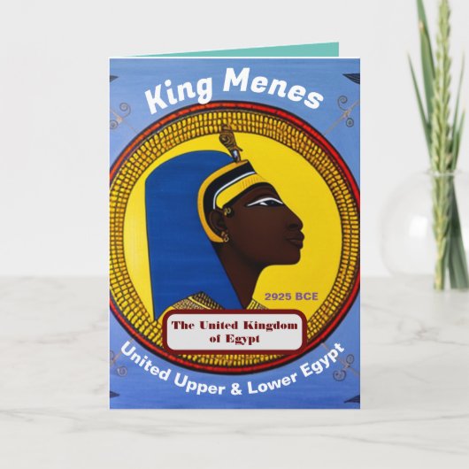Carte De Remerciements Le roi Menes (Devant)