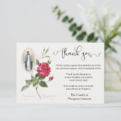 Carte De Remerciements Le Rose de l'Merci de Virgin Mary (Debout devant)