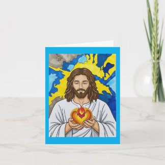 Carte De Remerciements Le Sacré-Cœur de Jésus