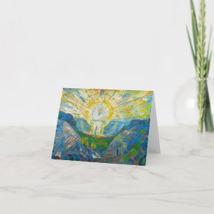 Carte De Remerciements Le soleil par Edvard Munch