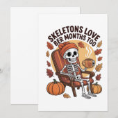 Carte De Remerciements Le squelette aime les mois plus longs trop Éffraya (Devant / Derrière)