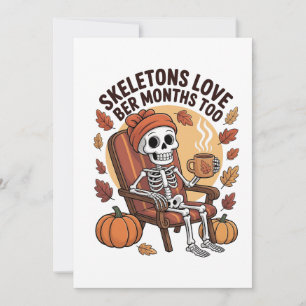 Carte De Remerciements Le squelette aime les mois plus longs trop Éffraya