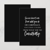 Carte De Remerciements le succès ne vient pas de ce que vous faites occas (Devant / Derrière)