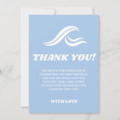 Carte De Remerciements Le Surf Anniversaire, Le Big One (Devant)