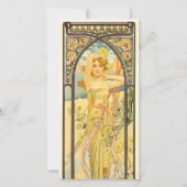 Carte De Remerciements Le temps du jour, Luminosité du jour par Mucha (Devant)