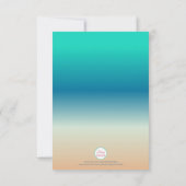 Carte De Remerciements Le thème de la plage Ocean (Dos)