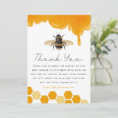 Carte De Remerciements Le thème de l'Baby shower des abeilles - Neutralit (Debout devant)
