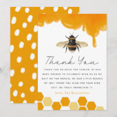 Carte De Remerciements Le thème de l'Baby shower des abeilles - Neutralit (Devant / Derrière)