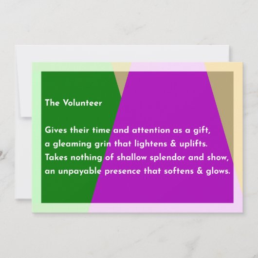 Carte De Remerciements Le Volontaire (Devant)