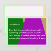 Carte De Remerciements Le Volontaire (Devant / Derrière)