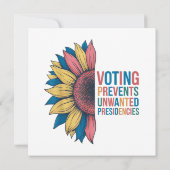 Carte De Remerciements Le Vote Empêche Les Présidences Indésirées Le Dési (Dos)