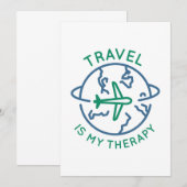 Carte De Remerciements Le voyage est ma thérapie (Devant / Derrière)