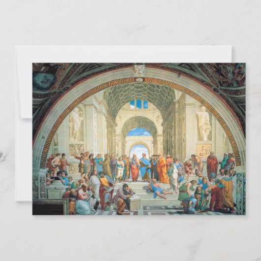 Carte De Remerciements L'école d'Athènes par Raphael (Devant)