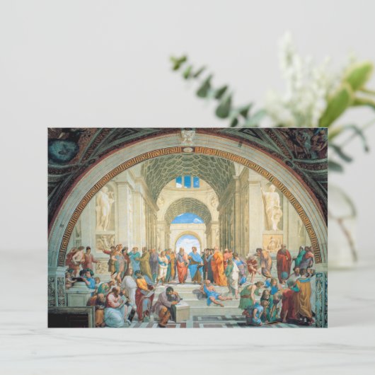 Carte De Remerciements L'école d'Athènes par Raphael (Debout devant)