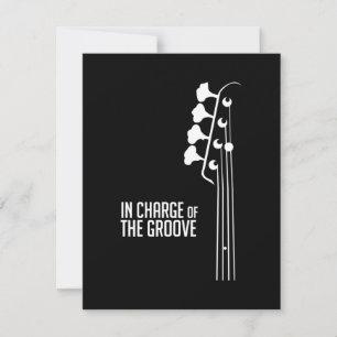 Carte De Remerciements Lecteur de basse en charge du Groove