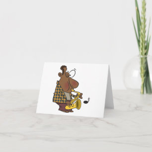 Carte De Remerciements Lecteur saxophone