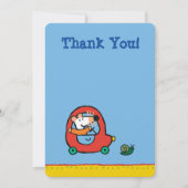 Carte De Remerciements Lecteurs de marguerite une jolie voiture rouge (Devant)