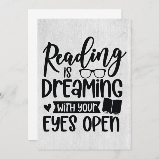 Carte De Remerciements Lecture De Cadeaux Lecture De Lecteur Rêve (Devant / Derrière)
