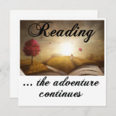 Carte De Remerciements Lecture, l'aventure continue (Devant / Derrière)