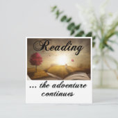 Carte De Remerciements Lecture, l'aventure continue (Debout devant)