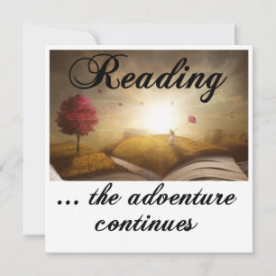 Carte De Remerciements Lecture, l'aventure continue