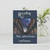 Carte De Remerciements Lecture, l'aventure continue (Debout devant)