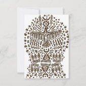 Carte De Remerciements Légende ancienne : Oiseau géant et tentes tribales (Devant)