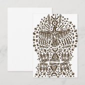 Carte De Remerciements Légende ancienne : Oiseau géant et tentes tribales (Devant / Derrière)