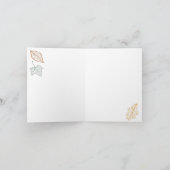 Carte De Remerciements L'élégant "Merci" bleu sur le thème de la chute (Intérieur)