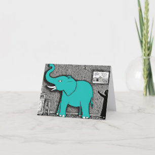 Carte De Remerciements L'Éléphant Dans La Chambre