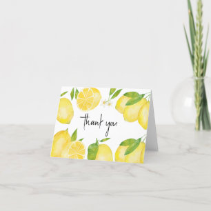 Carte De Remerciements Lemon Baby Shower Thank You Card