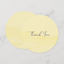 Carte De Remerciements Lemon Chiffon Watercolor