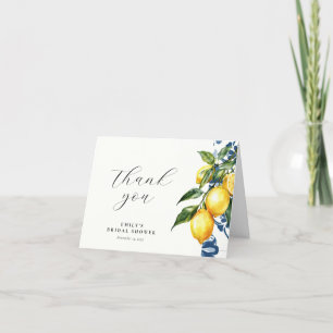 Carte De Remerciements Lemon Citrus Positano Enterrement de Vie de Jeune 
