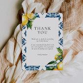 Carte De Remerciements Lemon Citrus Positano Italian Bridal Shower