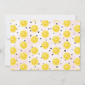 Carte De Remerciements Lemonade rose moderne 1ère photo d'anniversaire (Dos)