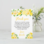 Carte De Remerciements Lemons and Foliage Baby Shower (Debout devant)