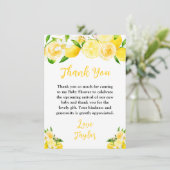 Carte De Remerciements Lemons and Foliage Baby Shower (Debout devant)