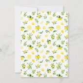 Carte De Remerciements Lemons and Foliage Baby Shower (Dos)