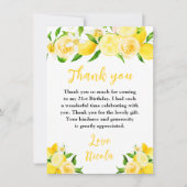 Carte De Remerciements Lemons and Foliage Birthday (Devant)